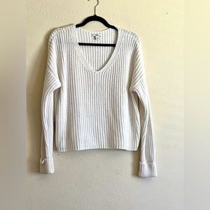 White knit sweater
